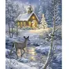 Diamond Painting - Figured’Art - Biche Hiver - 40x50cm - Kit Complet - Diamants Carrés