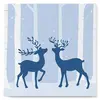 Figured'Art Mini Peinture par Numéro Adulte 20x20cm avec cadre Rencontre de Cerfs - Petit Format Kit de Loisir Créatif DIY Numéro d'Art Complet