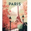 Figured’Art Diamond Painting Broderie Diamant 40x50cm Toile Entière Roulée avec Strass Perles Carrés - Affiche Poster Paris 2