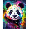Figured’Art Diamond Painting Broderie Diamant 40x50cm Toile Entière Roulée avec Strass Perles Carrés - Panda Coloré Abstrait - Kit Complet 5D DIY Activité Manuelle Loisirs Créatifs Adultes
