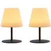 Lumisky Lot De 2 Lampes De Table Sans Fil Led Acier Gris H16cm