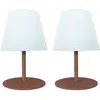 LUMISKY Set de 2 lampes de table LED sans fil TWINS Terracota H16cm