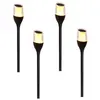 Lumisky - Lot de 4 torches solaires farely Noir Plastique H80 cm
