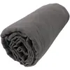 L'EFFET PAPILLON Drap housse Gaze de Coton 90x190 gaia matelas épais Gris Granit