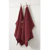 L'effet Papillon - Lot de 2 essuie-mains Gaze de coton 50x70 gaia Rouge Lie de vin