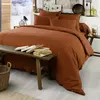 L'EFFET PAPILLON Housse de couette flanelle 100% coton 140 x 200 cm CANDICE coloris Tomette