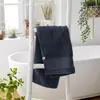 L'EFFET PAPILLON Serviette de toilette garance coton bio 600 g/m² 50x90 Bleu