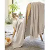 L'EFFET PAPILLON Plaid Gaze de Coton 130 x 160 cm Pampa