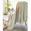 Housse De Rêve Plaid Gaze de Coton 130 x 160 cm Vert d'eau