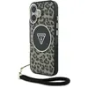 Étui Guess HC IML Leopard Triangle Cord Strap pour iPhone 16 MagSafe m...