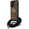 Coque Guess Hardcase 4G Big Logo avec cordon pour iPhone 16 - Brown