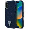 Coque Guess Denim Triangle Logo MagSafe pour iPhone 16 - Blue
