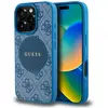 Étui Guess 4G Circle Classic Logo MagSafe pour iPhone 16 Pro bleu - Ne...