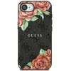 CG MOBILE Guess 4G Flowers Print Coque de protection compatible avec MagSafe pour iPhone 16e (noir)
