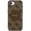 Coque Guess 4G Circle Classic Logo MagSafe pour iPhone 16e (marron)