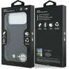 Coque MagSafe iPhone 17 Pro Max similicuir noir logo BMW métal