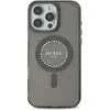 Guess Coque pour iPhone 16 Pro - IML Strass MagSafe (GUHMP16LPFTDTEK) - Noir