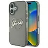 Guess Coque pour iPhone 16 Plus - Hardcase IML Heart (GUHCP16MHMHCHGSPK) - Noir