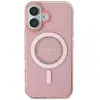 Coque pour iPhone 16 - Guess IML Strass MagSafe (GUHMP16SPFTDTEP) - Rose