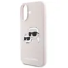 Étui Karl Lagerfeld pour iPhone 16 Plus 6.7 rose étui rigide Silicone Double Heads Print MagSafe - Neuf