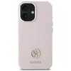 Étui Guess pour iPhone 16 6.1 rose étui rigide Silicone Logo Strass 4G - Neuf