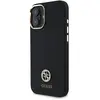 Guess Coque pour iPhone 16 - Silicone Logo Strass 4G (GUHCP16SM4DGPK) - Noir