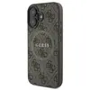 GUESS Coque de Protection pour iPhone 16 Plus MagSafe Imprimé 4G Marron