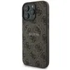 GUESS Coque de Protection pour iPhone 16 Pro MagSafe Imprimé 4G Marron