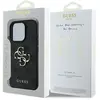 GUESS Coque pour iPhone 16 Pro avec Monogramme et Logo 4G en Métal Gris foncé