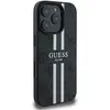 Coque - GUESS - 4G Printed Stripes - Noir - Compatible MagSafe - Rigide