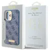 Guess Coque pour iPhone 16 - Hardcase 4G Logo Plate MagSafe (GUHMP16SU4GPRB) - Bleu
