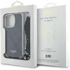 Guess Coque Arrière pour iPhone 16 Pro avec Bandoulière Imprimée IML 4G Noir