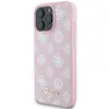 GUESS Coque pour iPhone 16 Pro - Peony Script MagSafe (GUHMP16LPGPGPYSP) - Rose