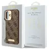 Guess Coque pour iPhone 16 Plus - Hardcase 4G Logo Plate MagSafe (GUHMP16MU4GPRW) - Marron
