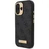 Guess Coque pour iPhone 16 Plus - Hardcase 4G Logo Plate MagSafe (GUHMP16MU4GPRK) - Noir