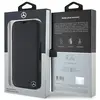 Étui Mercedes pour iPhone 16 6.1 noir étui avec rabat Leather Wood Imitation - Neuf