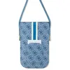 Sac bandoulière pour téléphone - Guess - 4G Stripes - Bleu - Zippée - Synthétique