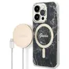 Guess Coque De Téléphone Gubpp14xhmeacsk+ Charger Set Iphone 14 Pro Max 6.7 Marble