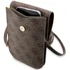 CG MOBILE Guess 4G PU avec imprimé rayures sac portefeuille téléphone portable marron