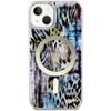 Guess Coque De Téléphone Guhmp14shleopwb Iphone 14.15.13 6.1 Niebieski Leopard