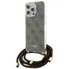 Guess Coque iPhone 15 Pro Bandoulière - Marron