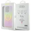 Guess GUHMP15LHITSP Coque Rigide pour iPhone 15 Pro 6,1" Rose IML Iridescent