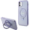 Étui Guess Ring Stand Script Glitter pour iPhone 11, violet - Neuf