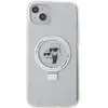 Karl Lagerfeld Coque MagSafe pour iPhone 15 Plus Silicone Gel Coins Renforcés Transparent
