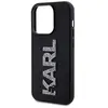 Coque pour iPhone 15 Pro Bi-matière Dos Effet Cuir Karl Lagerfeld Noir