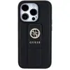 CG MOBILE Coque pour iPhone 15 Pro Max - Grip Stand 4G Saffiano Strass Saffiano (GUHCP15XPGPGSSADK) - Noir