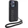 Étui Rigide - BMW - BMHCP15L23RMRLK - Cuir Véritable - Noir - iPhone 15 Pro 61 pouces