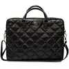 GUESS Sac pour PC 15 / 16 pouces Matelassé avec Bandoulière et Logo 4G Noir