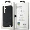 Bmw Coque pour Samsung Galaxy S24 en Cuir Compatible avec la Charge Sans Fil Noir