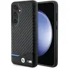 BMW Leather Carbon Blue Line - Coque pour Samsung Galaxy S24 (noir)